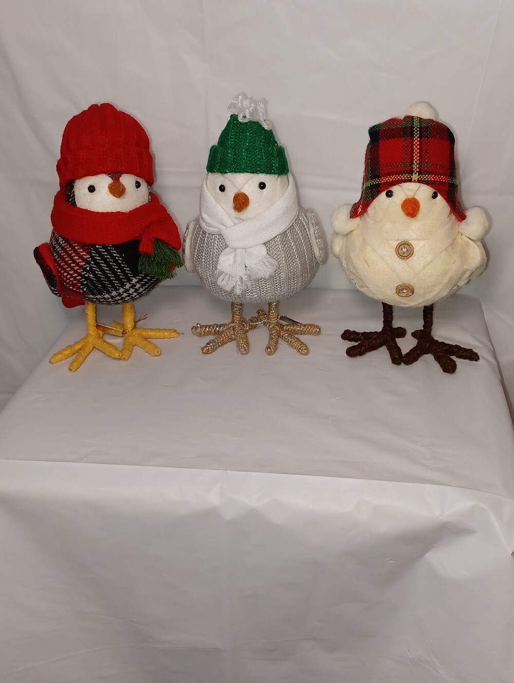 Wondershop Featherly Friends Set of 3 Holiday Decorative Plush Birds
